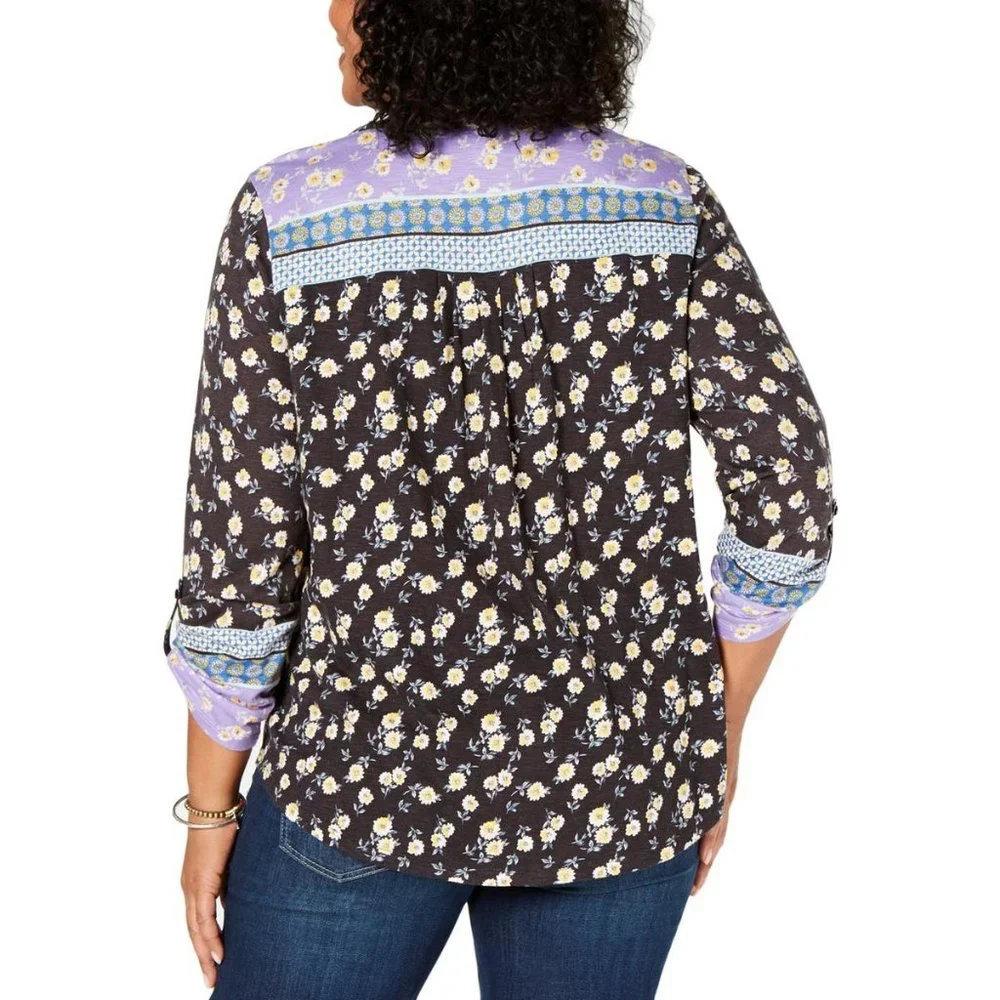 Style & Co Plus Sz-1x Soft Knit Buttondown Top NWT - Picture 5 of 5